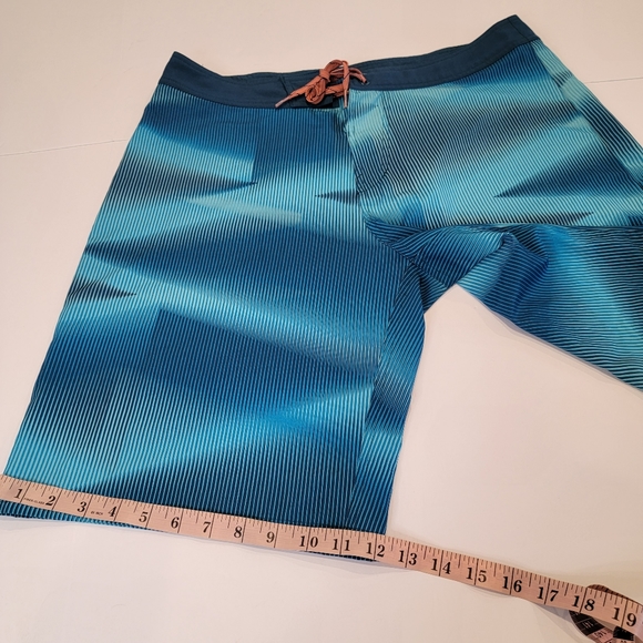 Nike Vapor Swim Trunks Board Shorts Size 34 Aqua Blue & Orange - Picture 7 of 13